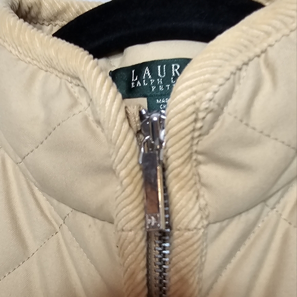 Lauren Ralph Lauren Petite Tan Zip Front Quilted Jacket - Picture 4 of 10